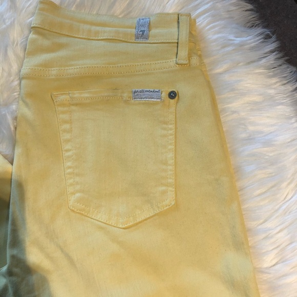 5[7ForAllMankind] Yellow stretchy skinny - Picture 2 of 8